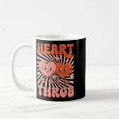 Retro Groovy Heart Throb Valentines Day Toddlers B コーヒーマグカップ (左)