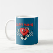 Retro Groovy Heart Throb Valentines Day Toddlers B コーヒーマグカップ (左)