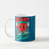 Retro Groovy Heart Throb Valentines Day Toddlers B コーヒーマグカップ (左)