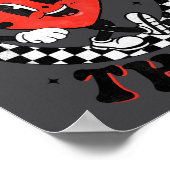 Retro Groovy Heart Throb Valentines Day Toddlers B ポスター (角)