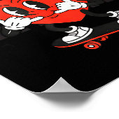 Retro Groovy Heart Throb Valentines Day Toddlers B ポスター (角)