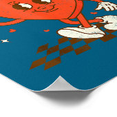 Retro Groovy Heart Throb Valentines Day Toddlers B ポスター (角)