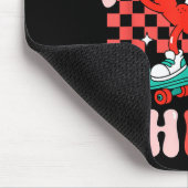 Retro Groovy Heart Throb Valentines Day Toddlers B マウスパッド (コーナー)