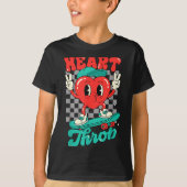 Retro Groovy Heart Throb Valentines Day Toddlers B Tシャツ (正面)
