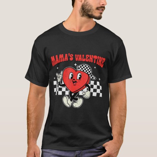 Retro Groovy Heart Throb Valentines Day Toddlers B Tシャツ (正面)