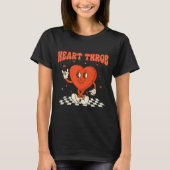 Retro Groovy Heart Throb Valentines Day Toddlers B Tシャツ (正面)