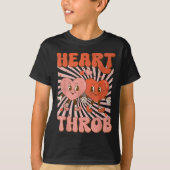 Retro Groovy Heart Throb Valentines Day Toddlers B Tシャツ (正面)