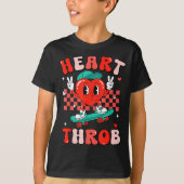 Retro Groovy Heart Throb Valentines Day Toddlers B Tシャツ (正面)
