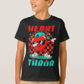 Retro Groovy Heart Throb Valentines Day Toddlers B Tシャツ (正面)
