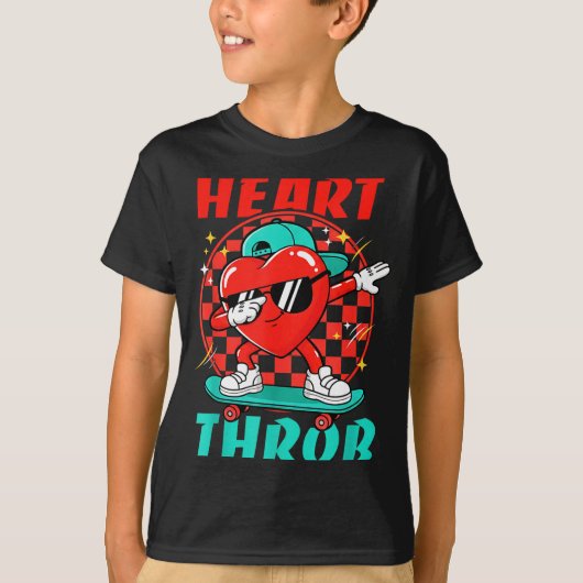 Retro Groovy Heart Throb Valentines Day Toddlers B Tシャツ (正面)