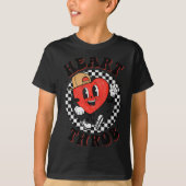 Retro Groovy Heart Throb Valentines Day Toddlers B Tシャツ (正面)
