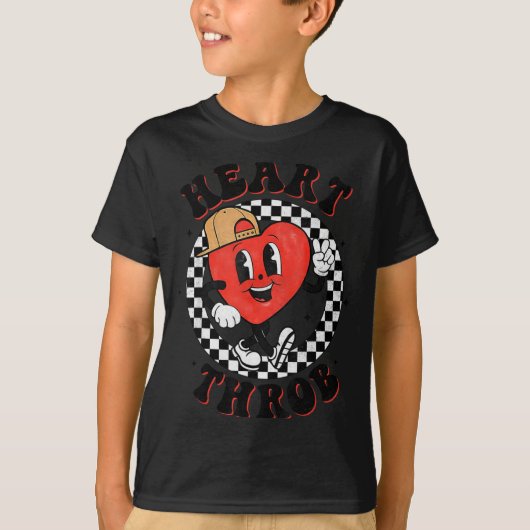 Retro Groovy Heart Throb Valentines Day Toddlers B Tシャツ (正面)