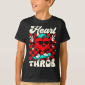 Retro Groovy Heart Throb Valentines Day Toddlers B Tシャツ (正面)