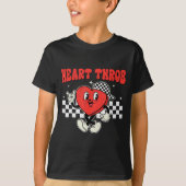 Retro Groovy Heart Throb Valentines Day Toddlers B Tシャツ (正面)
