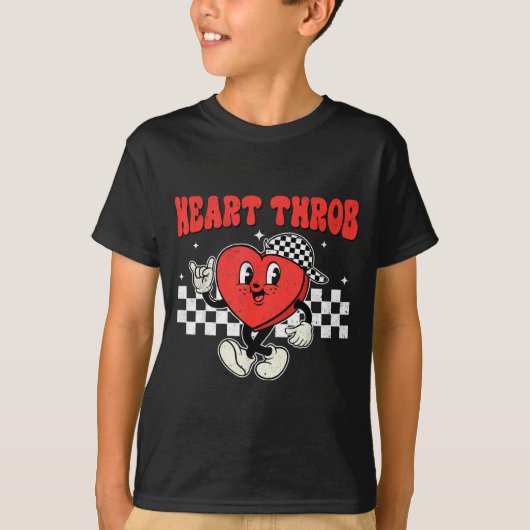 Retro Groovy Heart Throb Valentines Day Toddlers B Tシャツ (正面)