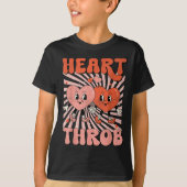 Retro Groovy Heart Throb Valentines Day Toddlers B Tシャツ (正面)