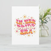 Retro Groovy In Her Bride Era 70s Bachelorette  サンキューカード (スタンド正面)