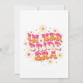 Retro Groovy In Her Bride Era 70s Bachelorette  サンキューカード (裏面)