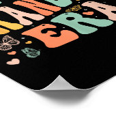 Retro Groovy In My Grandma Era Mother's Day Women  ポスター (角)