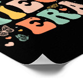 Retro Groovy In My Niece Era Mother's Day Kids Gir ポスター (角)