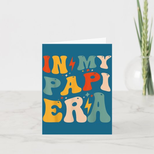 Retro Groovy In My Pa Era Funny Father's Day Mens  カード (正面)