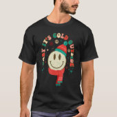 Retro Groovy Leopard Smile Face  Saying Christmas Tシャツ (正面)