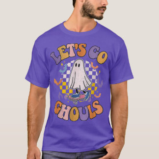 Retro Groovy Lets Go Ghouls Ghost 70s Hippie Hallo Tシャツ