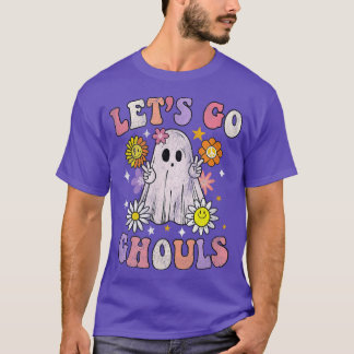 Retro Groovy Lets Go Ghouls Ghost 70s Hippie Hallo Tシャツ