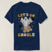 Retro Groovy Let's Go Ghouls Halloween Ghost Outfi Tシャツ (デザイン正面)