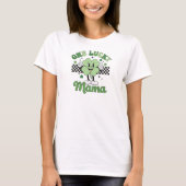 Retro Groovy Mama Clover Mascot Design Tシャツ (正面)