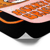 Retro Groovy Merry And Bright Gingerbread Christma ポスター (角)