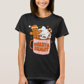 Retro Groovy Merry And Bright Gingerbread Christma Tシャツ (正面)