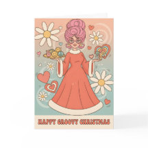 Retro Groovy Mrs. Claus Merry Christmas