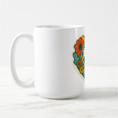 Retro Groovy Nurse Life Sticker - Floral Stethosco コーヒーマグカップ (左)