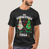 Retro Groovy Oh Christmas Tree Cake Pajamas Xmas K Tシャツ (正面)
