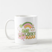Retro Groovy One Lucky Mama St. Patrick’s Day コーヒーマグカップ (左)
