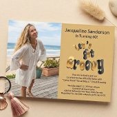 Retro Groovy Photo 60th Birthday Party  招待状