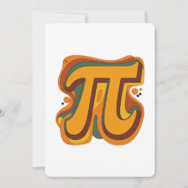 Retro Groovy Pi Symbol – Vintage 70s Math Design シーズンカード