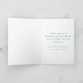 Retro Groovy Polar Bear Merry Christmas シーズンカード (内部)