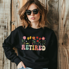 Retro Groovy "RETIRED" – 70s Style Retirement スウェットシャツ