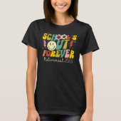 Retro Groovy School's Out Forever Retired 2023 Tea Tシャツ (正面)