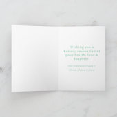 Retro Groovy Snowman Merry Christmas シーズンカード (内部)