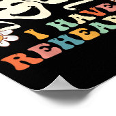 Retro Groovy Sorry I Can't I Have Rehearsal ポスター (角)