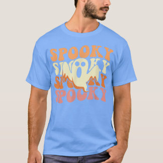 Retro Groovy Spooky Ghost Boo Halloween Costume Sc Tシャツ