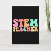 Retro Groovy Stem Teacher Stem Day Specials Squad  カード (正面)