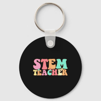 Retro Groovy Stem Teacher Stem Day Specials Squad  キーホルダー