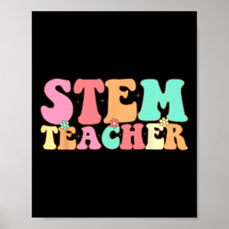 Retro Groovy Stem Teacher Stem Day Specials Squad  ポスター