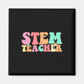 Retro Groovy Stem Teacher Stem Day Specials Squad  マグネット