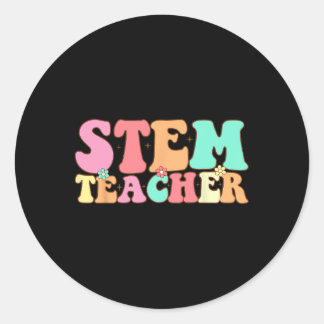Retro Groovy Stem Teacher Stem Day Specials Squad  ラウンドシール