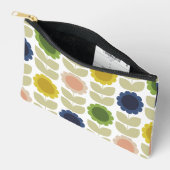 Retro Groovy Summer Flowers Stems アクセサリーポーチ (見開き)